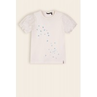 Nono Kantal T-Shirt met pofmouwtje Pearled Ivory